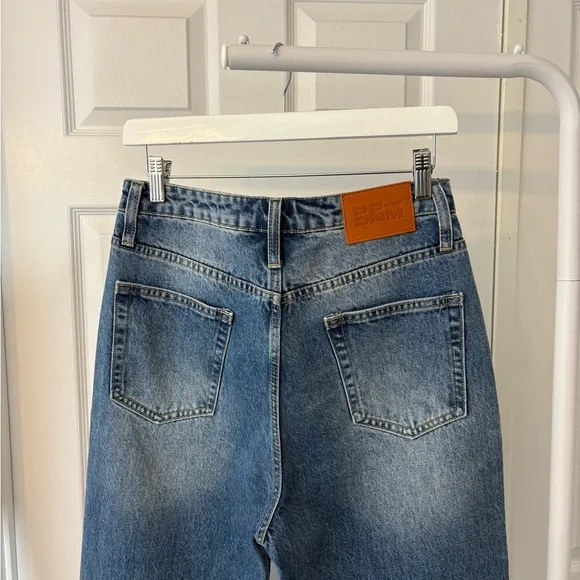 Princess Polly Blue Highrise Straight Leg Jeans Size 6 Cotton - Picture 6 of 11